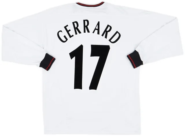 Reebok 2003-04 Liverpool Away L/S Shirt Gerrard #17 - 6/10 - (M)