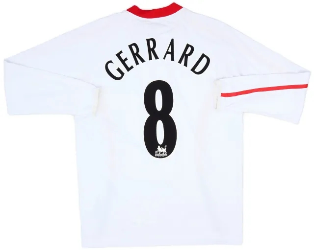 Reebok 2005-06 Liverpool Away L/S Shirt Gerrard #8 - 7/10 - (M)
