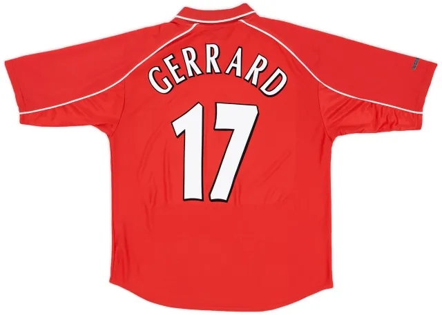 Reebok 2000-02 Liverpool Home Shirt Gerrard #17 - 6/10 - (L)