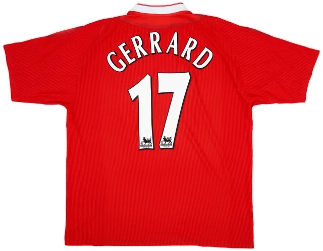 Reebok 2002-04 Liverpool Home Shirt Gerrard #17 - 5/10 - (XL)