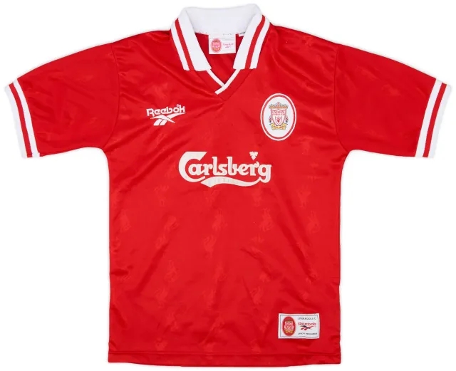 Reebok 1996-98 Liverpool Home Shirt - 8/10 - (Y)