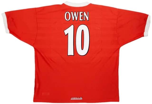 Reebok 1998-00 Liverpool Home Shirt Owen #10 - 9/10 - (XXL)