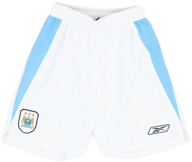 Reebok 2004-05 Manchester City Home Shorts - 8/10 - (S.Boys)