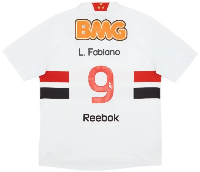Reebok 2010 Sao Paulo Home Shirt L. Fabiano #9 - 5/10 - (M)