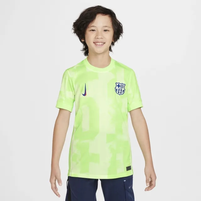 Nike FC Barcelona 24 25 Kids Dri FIT SS Stadium Third Shirt No Sponsor
