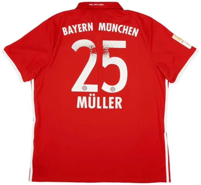 adidas 2016-17 Bayern Munich Home Shirt Muller #25 - 5/10 - (XL)
