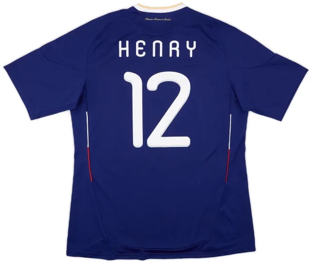 adidas 2009-10 France Home Shirt Henry #12 (XL)