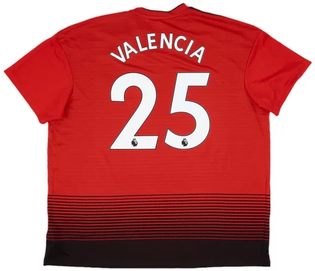 adidas 2018-19 Manchester United Home Shirt Valencia #25 (XXL)