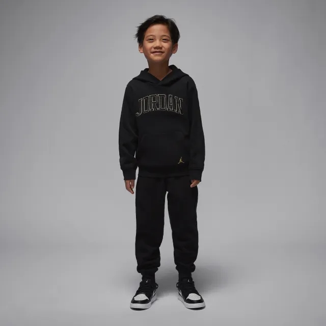 Nike Jordan 'See Me Shine' Younger Kids' 2-Piece Pullover Hoodie Set - Black - Cotton