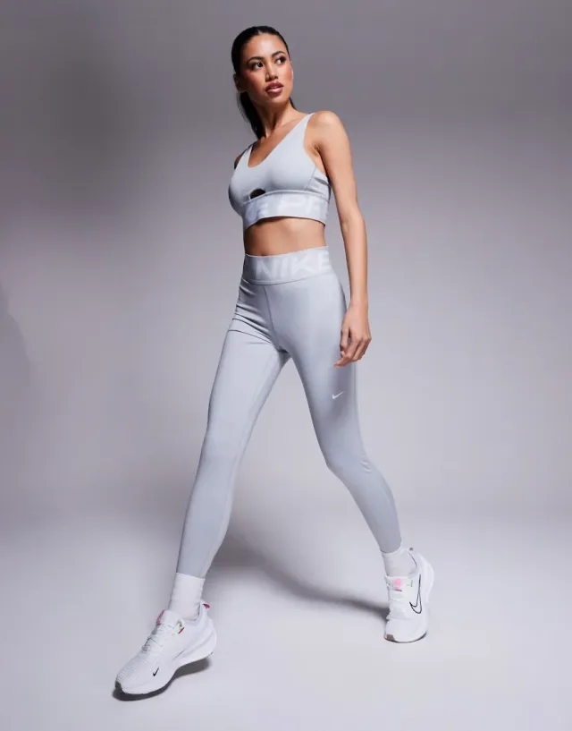 Nike Pro Training Sculpt High Waisted Leggings In Grey