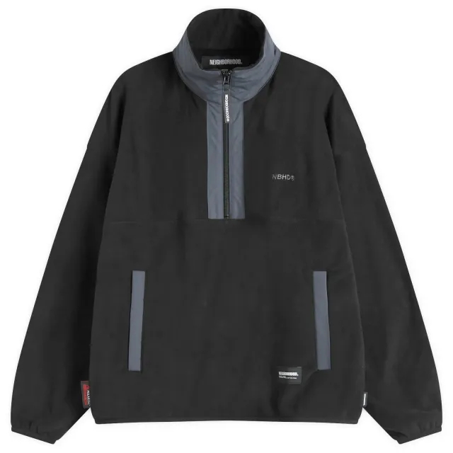 Neighborhood Men's Fleece Half Zip Pullover Black