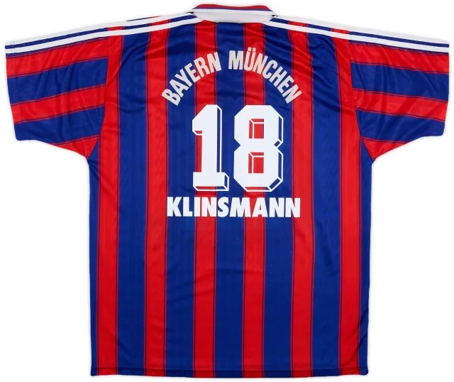 adidas 1995-97 Bayern Munich Home Shirt Klinsmann #18 - 7/10 - (XL)