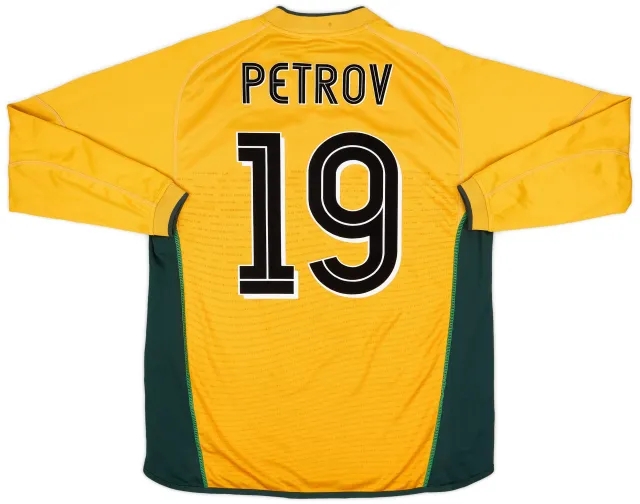 Umbro 2002-03 Celtic Away L/S Shirt Petrov #19 - 6/10 - (L)