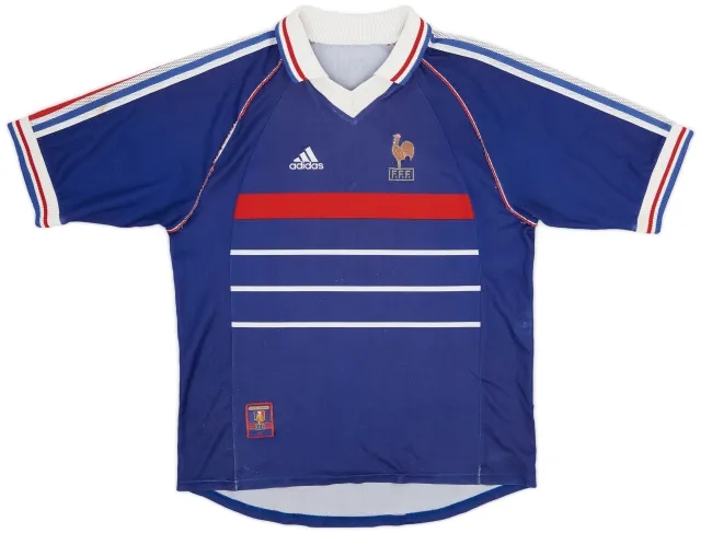 adidas 1998-00 France Home Shirt - 5/10 - (L)