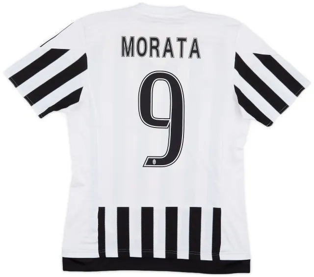 adidas 2015-16 Juventus Home Shirt Morata #9 - 7/10 - (M)