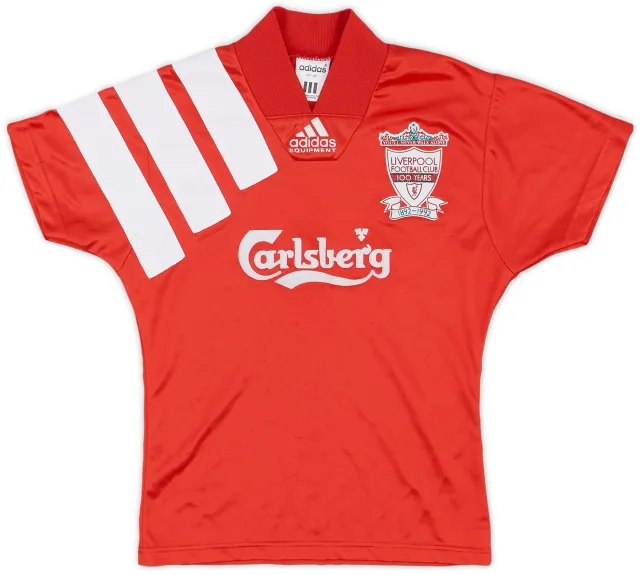 adidas 1992-93 Liverpool Centenary Home Shirt - 7/10 - (S.Boys)