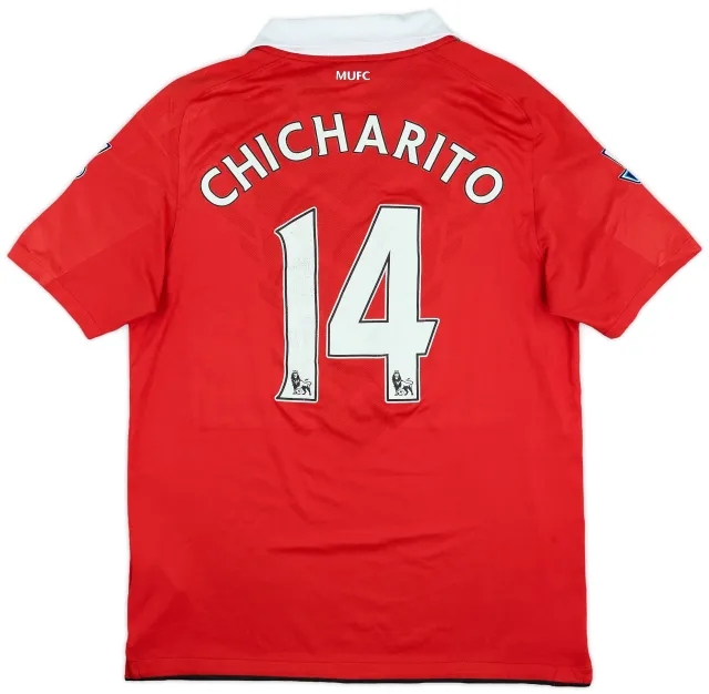 Nike 2010-11 Manchester United Home Shirt Chicharito #14 - 4/10 - (L)
