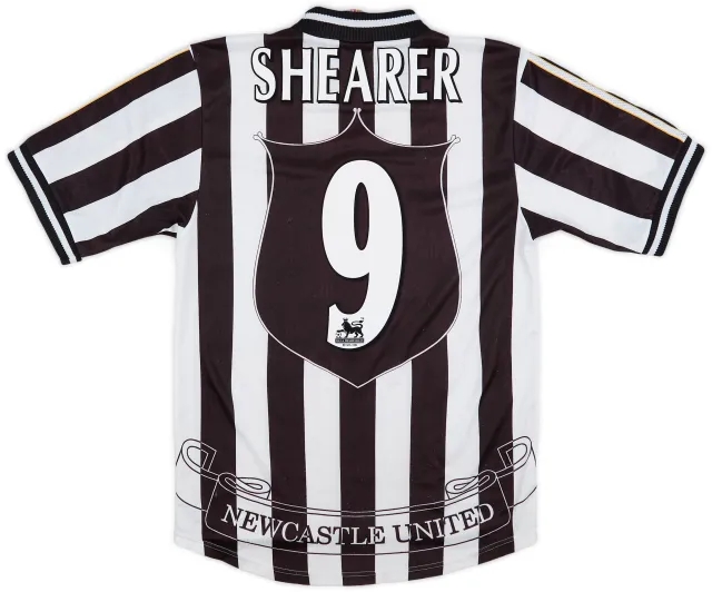 adidas 1997-99 Newcastle Home Shirt Shearer #9 - 6/10 - (S)