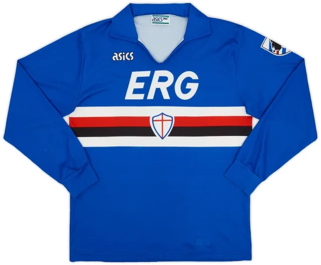 Asics 1990-92 Sampdoria Home L/S Shirt - 7/10 - (L)