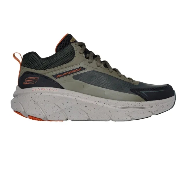 Skechers Men's Relaxed Fit: D'Lux Walker 2.0 - Grailo Sneaker in Olive/Orange