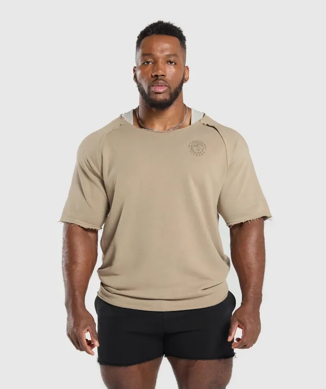 Gymshark Legacy Rag Top - Cement Brown