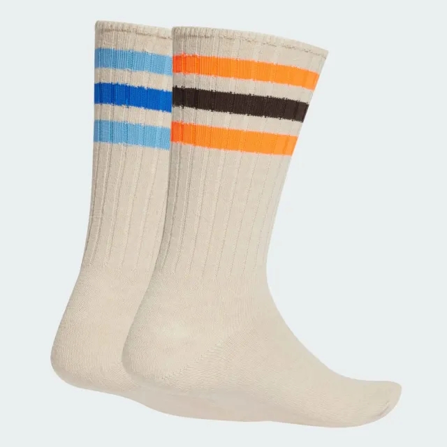 Adidas Originals Ribbed 2 Pack Crew Socks In Multi