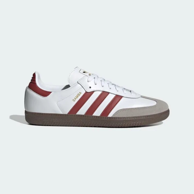 Adidas Originals Samba Og Trainers In White And Burgundy