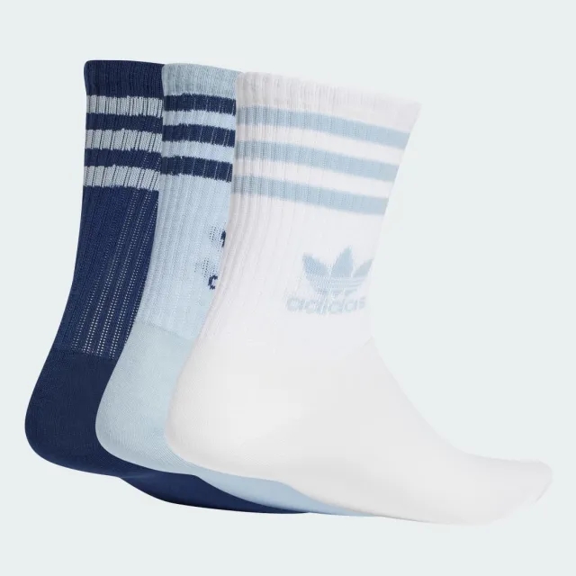 adidas Originals Adidas Mid Cut Crew 3 Pack Unisex Socks - Blue