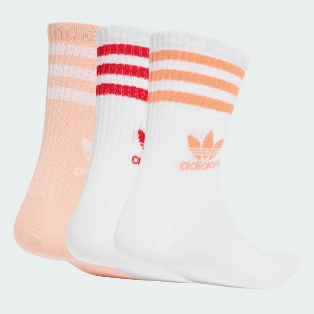 Adidas Mid Cut Crew 3 Pack Unisex Socks - White