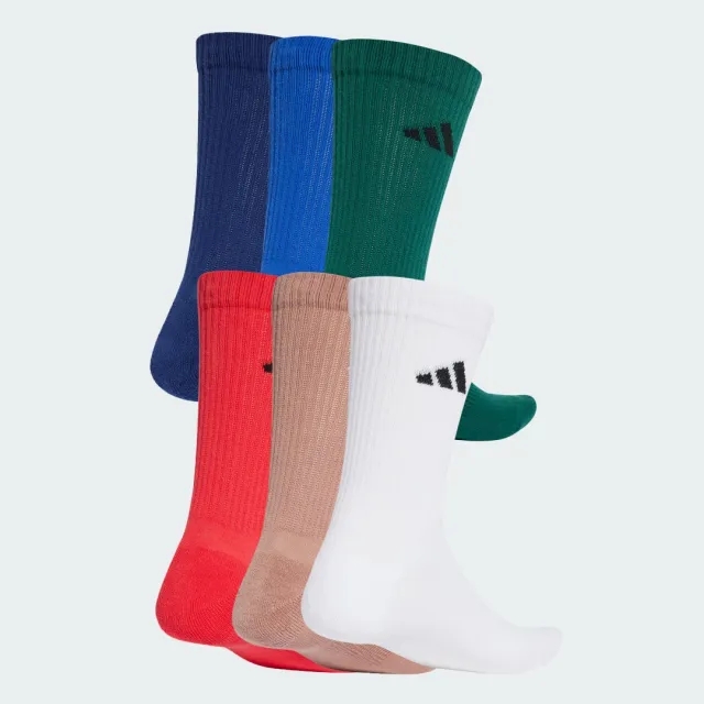 adidas Unisex Cushioned Crew Socks 6 Pairs
