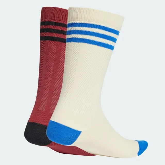 Adidas Originals Knee Sock 2 Pairs In Off White / Silver Violet