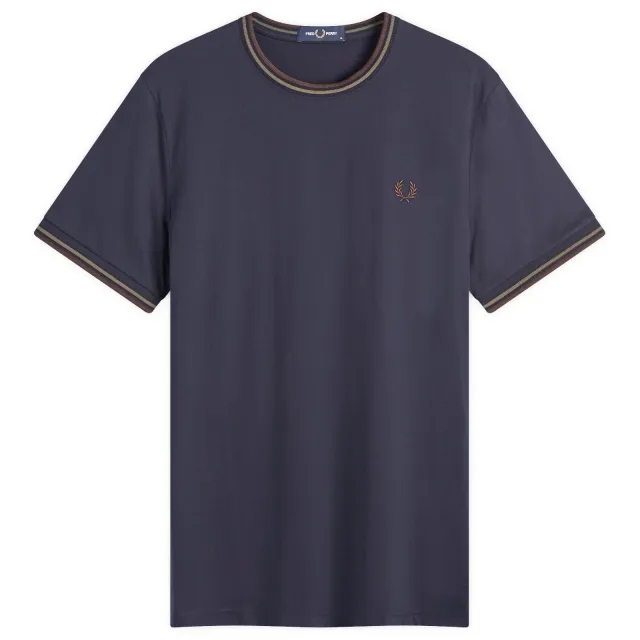 Fred Perry Twin Tipped T-Shirt In Navy
