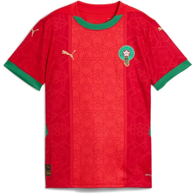 Puma Morocco Home Shirt Africa Cup Of Nations 2025 Kids - ['Red']