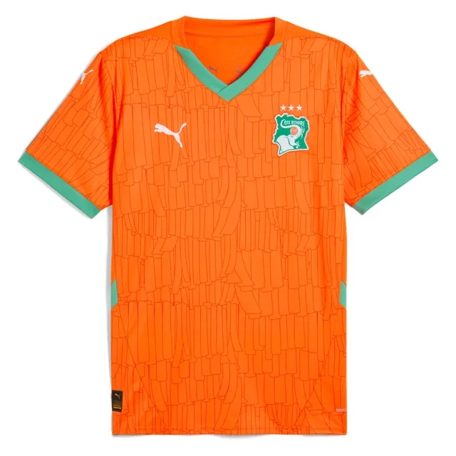 PUMA Côte D'ivoire 2025 Home Jersey Men, Rickie Orange/Jade Frost