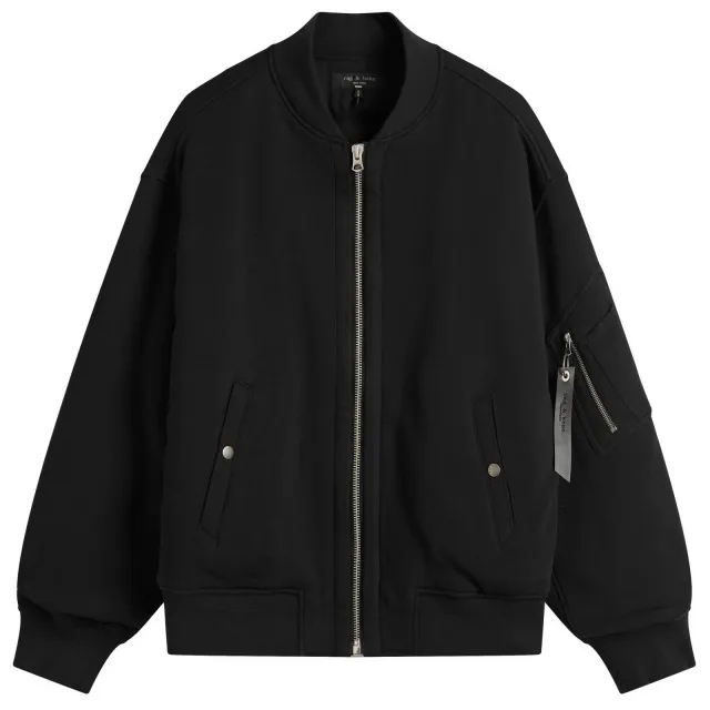 Rag & Bone Men's Vintage Terry Manston Bomber Jacket Black