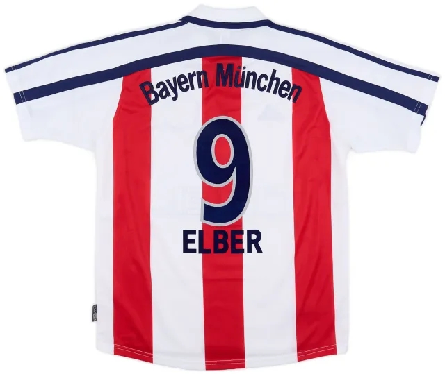 adidas 2000-01 Bayern Munich Away Shirt Elber #9 - 8/10 - (XL.Boys)