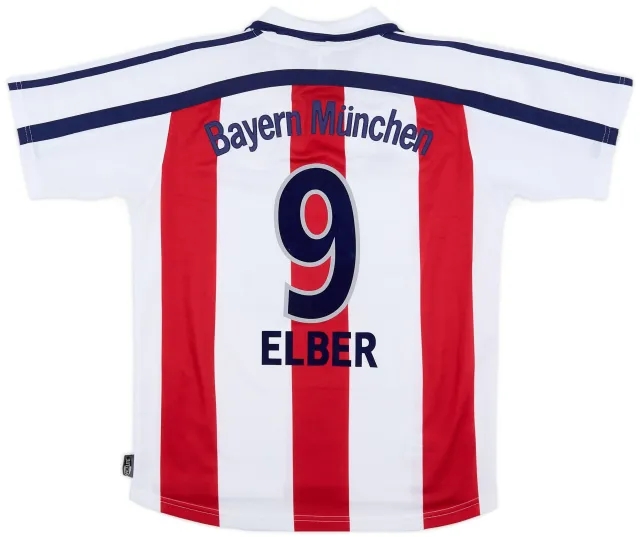 adidas 2000-01 Bayern Munich Away Shirt Elber #9 - 5/10 - (XL.Boys)