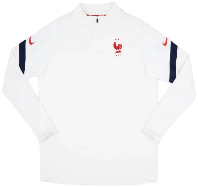2020-21 France Nike 1/4 Zip Training Top - 8/10 - (L)