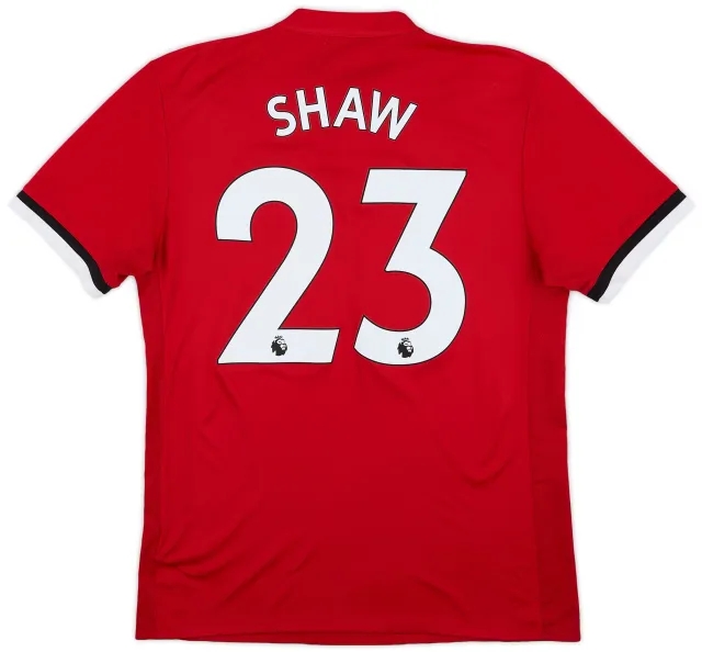 adidas 2017-18 Manchester United Home Shirt Shaw #23 - 10/10 - (M)