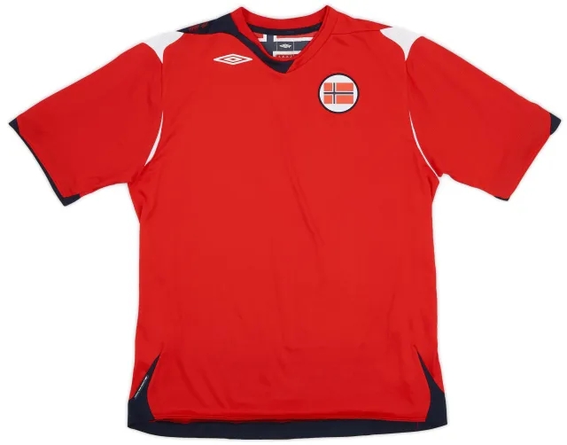 Umbro 2006-08 Norway Home Shirt - 9/10 - (XL)