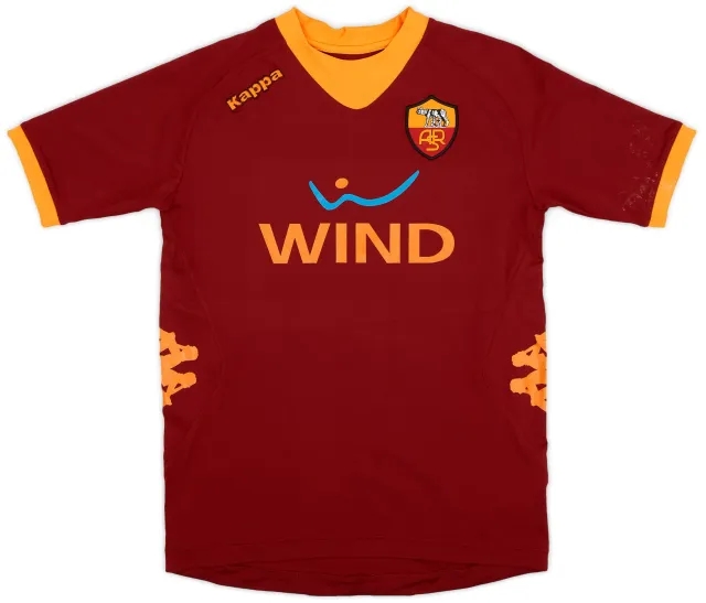 Kappa 2011-12 Roma Home Shirt #10 - 4/10 - (XL.Boys)