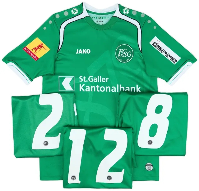 Jako 2014-15 St Gallen Player Issue Home Shirt # - 5/10 - (S)