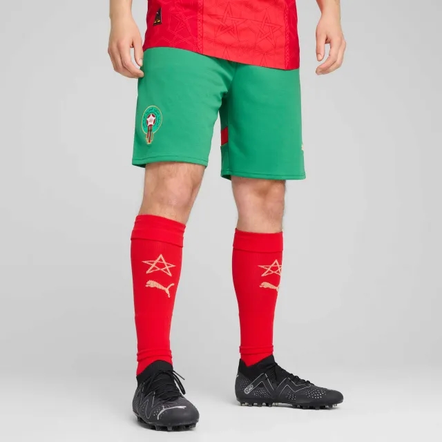 PUMA Morocco 2025 Shorts Men, Archive Green/Red