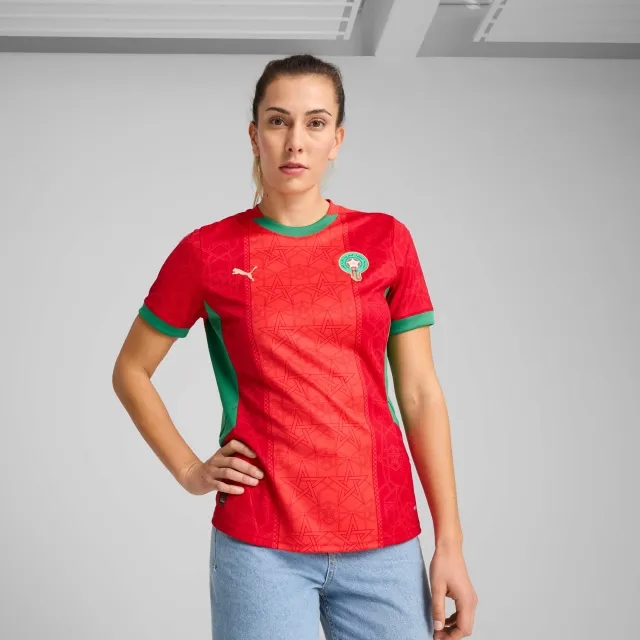 PUMA Morocco 2025 Home Jersey Women, Red/Archive Green