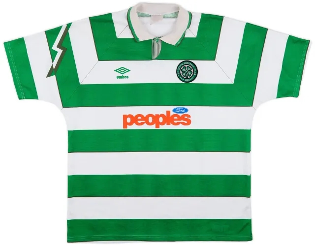 Umbro 1991-92 Celtic Home Shirt - 8/10 - (XL)
