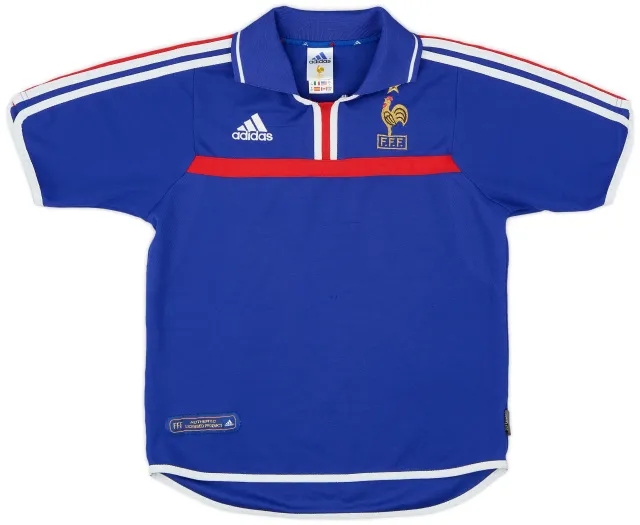 adidas 2000-02 France Home Shirt - 6/10 - (Y)