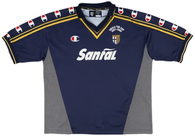 Champion 2001-02 Parma 'Signed' Finale TIM Cup Away Shirt - 7/10 - (XL)