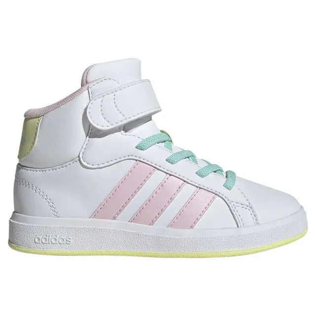 adidas  GRAND COURT MID K  girls's Children's Shoes (High-top Trainers) in White