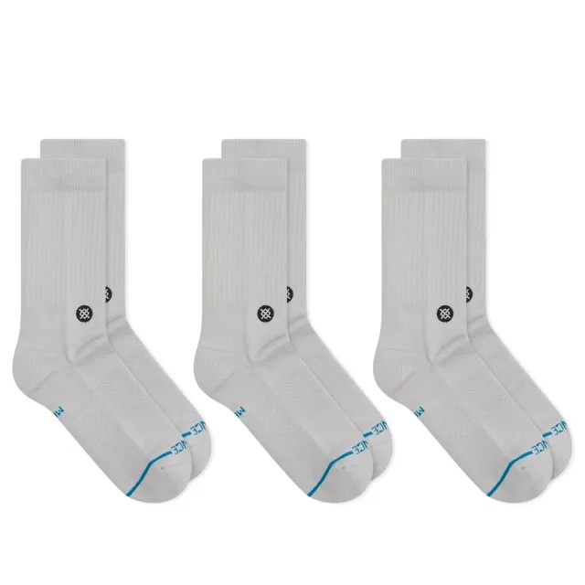 Stance for E by END. Basic Crew 3-Pack Grey