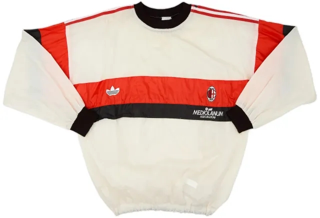 1990-92 AC Milan adidas Drill Top - 8/10 - (XL)